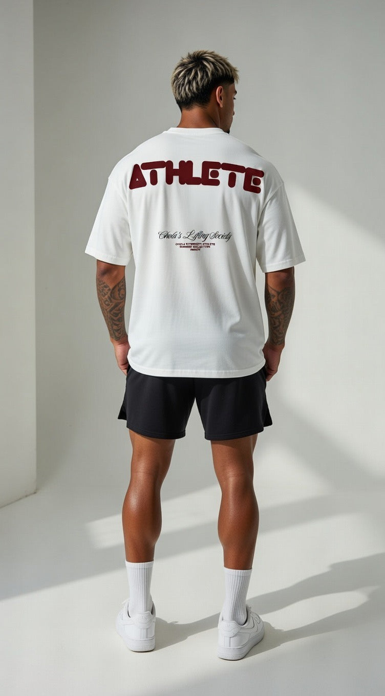 White Athlete Oversized T-Shirt