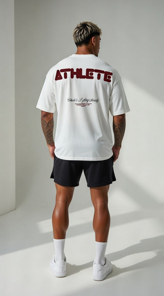 White Athlete Oversized T-Shirt